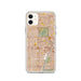 Custom iPhone 11 Fountain Valley California Map Phone Case in Woodblock