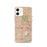 Custom iPhone 12 Fountain Valley California Map Phone Case in Woodblock