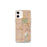 Custom iPhone 12 mini Fountain Valley California Map Phone Case in Woodblock