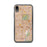 Custom iPhone XR Fountain Valley California Map Phone Case in Woodblock