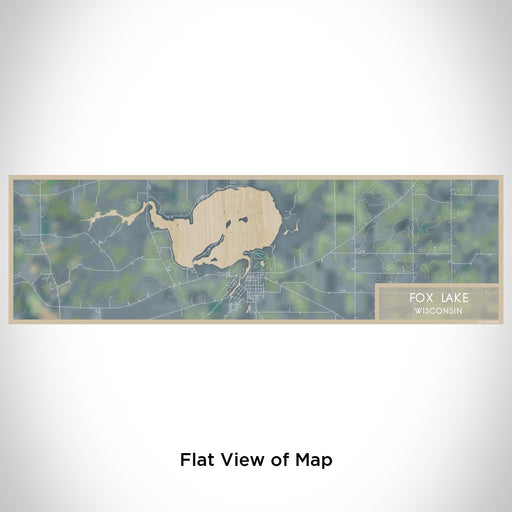 Flat View of Map Custom Fox Lake Wisconsin Map Enamel Mug in Afternoon