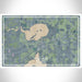 Fox Lake Wisconsin Map Print Landscape Orientation in Afternoon Style With Shaded Background