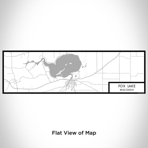 Flat View of Map Custom Fox Lake Wisconsin Map Enamel Mug in Classic