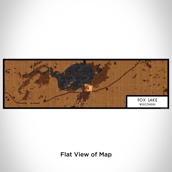 Flat View of Map Custom Fox Lake Wisconsin Map Enamel Mug in Ember