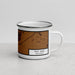 Right View Custom Fox Lake Wisconsin Map Enamel Mug in Ember