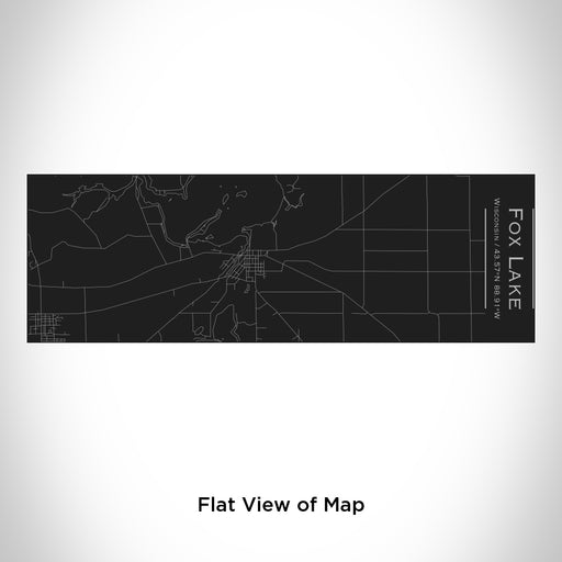 Rendered View of Fox Lake Wisconsin Map Engraving on 10oz Stainless Steel Insulated Cup with Sliding Lid in Black