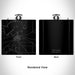 Rendered View of Fox Lake Wisconsin Map Engraving on 6oz Stainless Steel Flask in Black