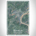Franklin Pennsylvania Map Print Portrait Orientation in Afternoon Style With Shaded Background