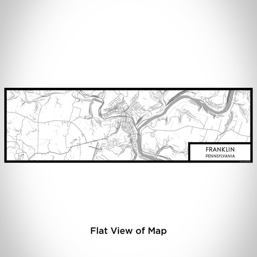 Flat View of Map Custom Franklin Pennsylvania Map Enamel Mug in Classic
