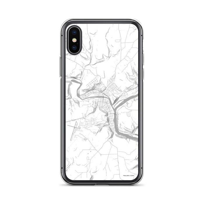 Custom iPhone X/XS Franklin Pennsylvania Map Phone Case in Classic