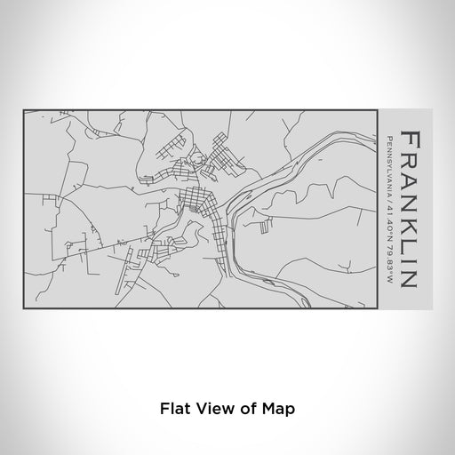 Rendered View of Franklin Pennsylvania Map Engraving on 17oz Stainless Steel Insulated Cola Bottle