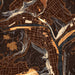 Franklin Pennsylvania Map Print in Ember Style Zoomed In Close Up Showing Details