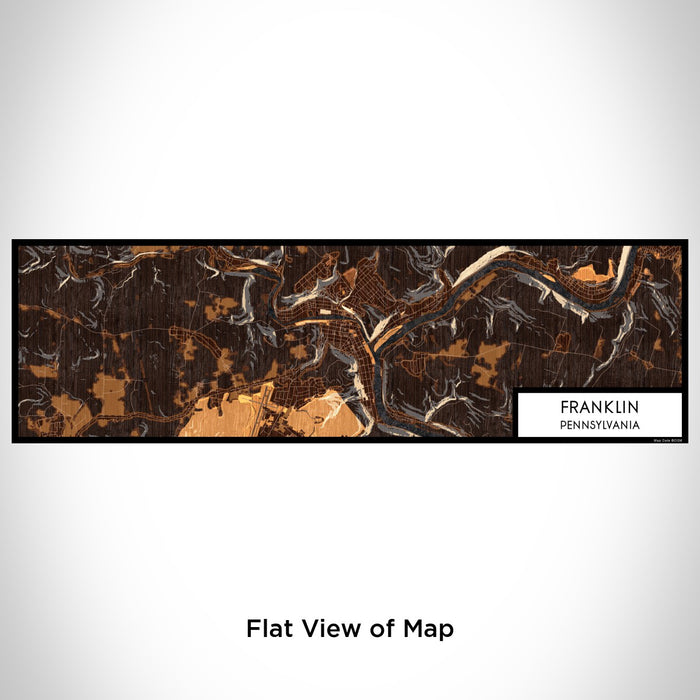 Flat View of Map Custom Franklin Pennsylvania Map Enamel Mug in Ember