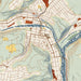 Franklin Pennsylvania Map Print in Woodblock Style Zoomed In Close Up Showing Details