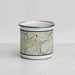 Front View Custom Franklin Pennsylvania Map Enamel Mug in Woodblock
