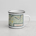 Right View Custom Franklin Pennsylvania Map Enamel Mug in Woodblock