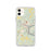Custom iPhone 11 Franklin Pennsylvania Map Phone Case in Woodblock