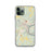 Custom iPhone 11 Pro Franklin Pennsylvania Map Phone Case in Woodblock