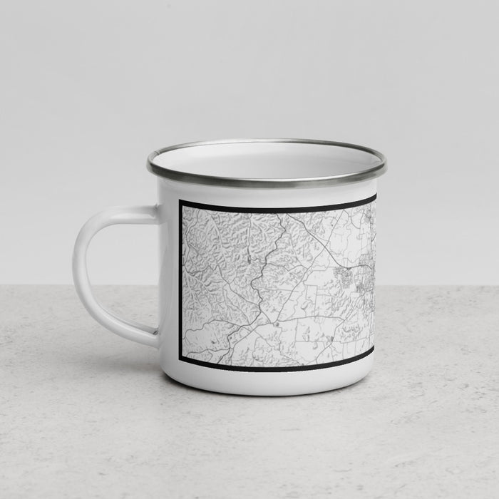 Left View Custom Franklin Tennessee Map Enamel Mug in Classic