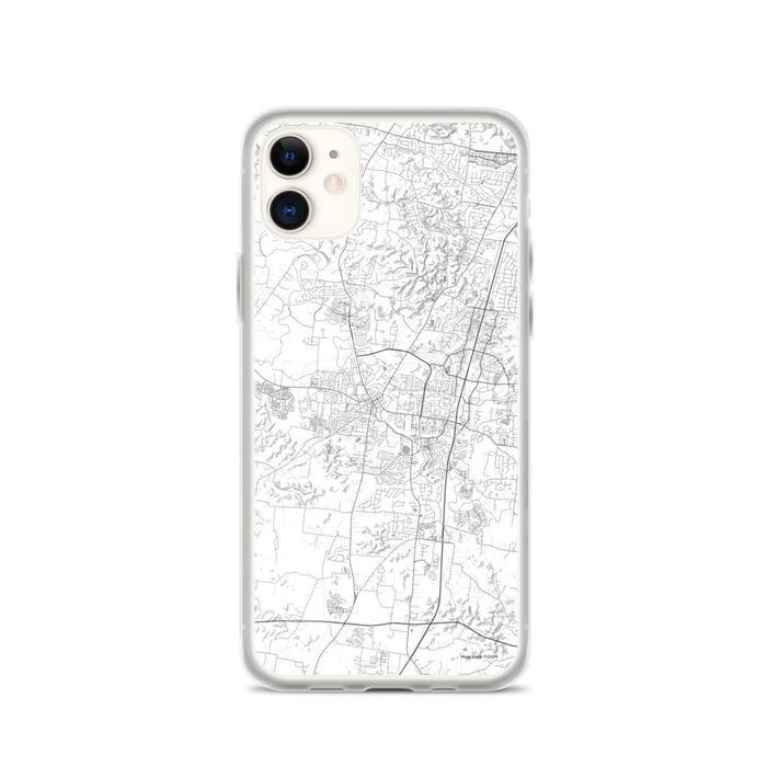 Custom Franklin Tennessee Map Phone Case in Classic