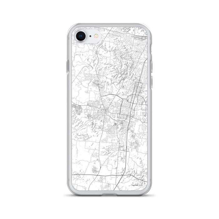 Custom Franklin Tennessee Map iPhone SE Phone Case in Classic