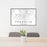 24x36 Franklin Tennessee Map Print Landscape Orientation in Classic Style Behind 2 Chairs Table and Potted Plant