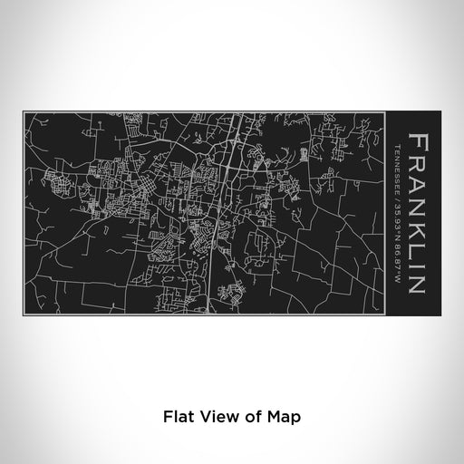 Rendered View of Franklin Tennessee Map Engraving on 17oz Stainless Steel Insulated Cola Bottle in Black