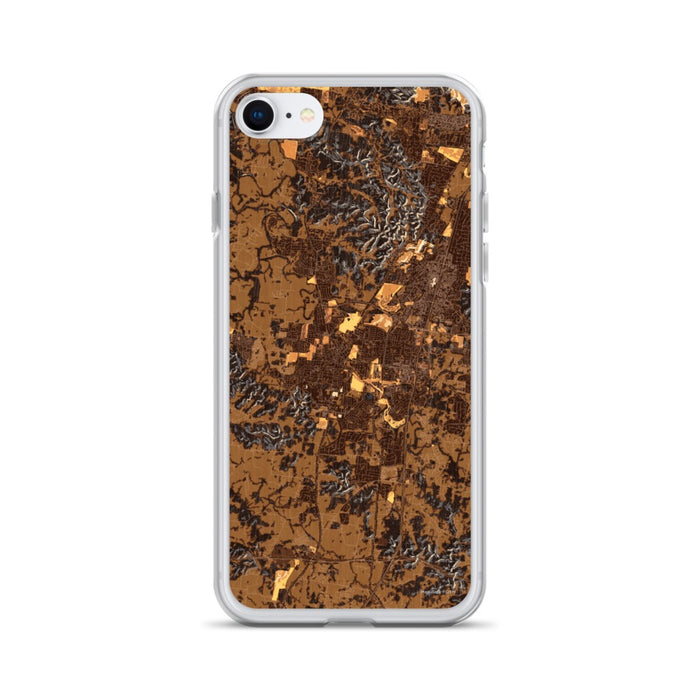 Custom Franklin Tennessee Map iPhone SE Phone Case in Ember