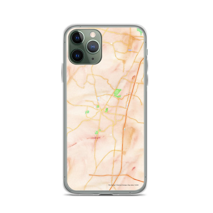 Custom Franklin Tennessee Map Phone Case in Watercolor