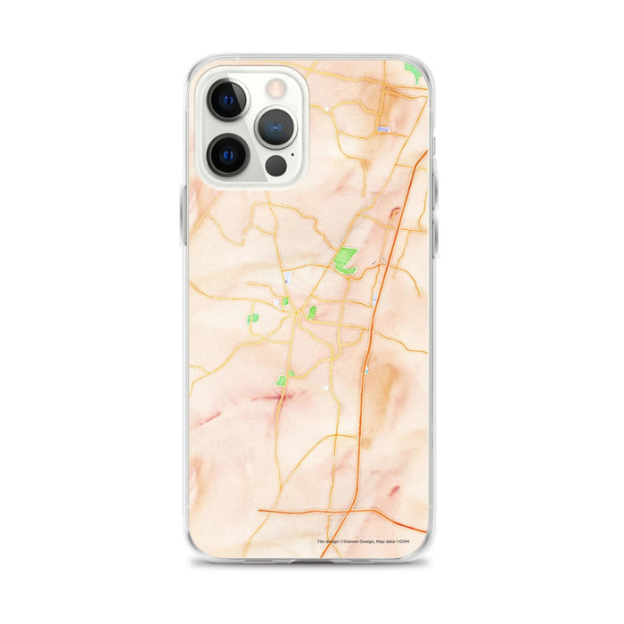 Custom Franklin Tennessee Map iPhone 12 Pro Max Phone Case in Watercolor