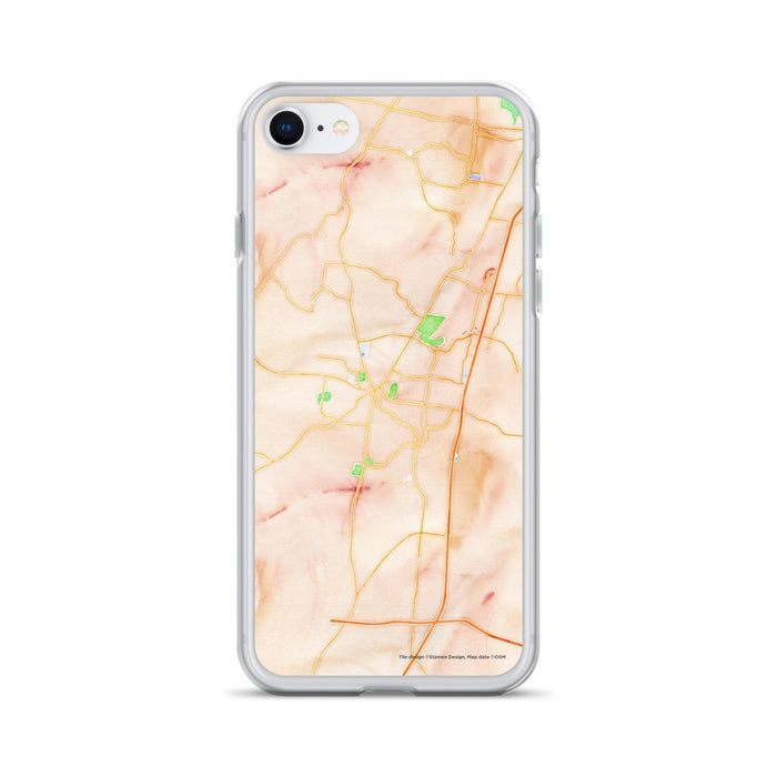 Custom Franklin Tennessee Map iPhone SE Phone Case in Watercolor
