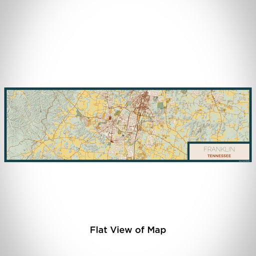 Flat View of Map Custom Franklin Tennessee Map Enamel Mug in Woodblock