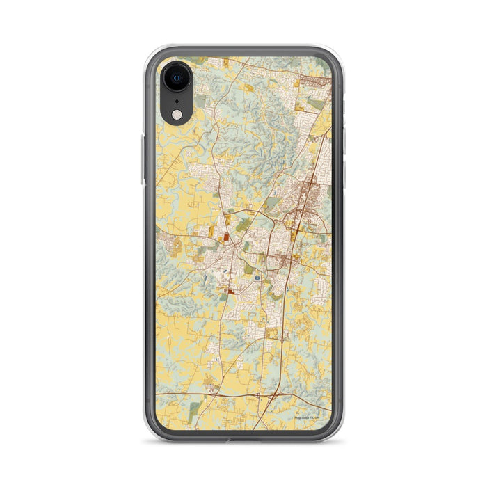 Custom Franklin Tennessee Map Phone Case in Woodblock