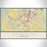 Franklin Tennessee Map Print Landscape Orientation in Woodblock Style With Shaded Background