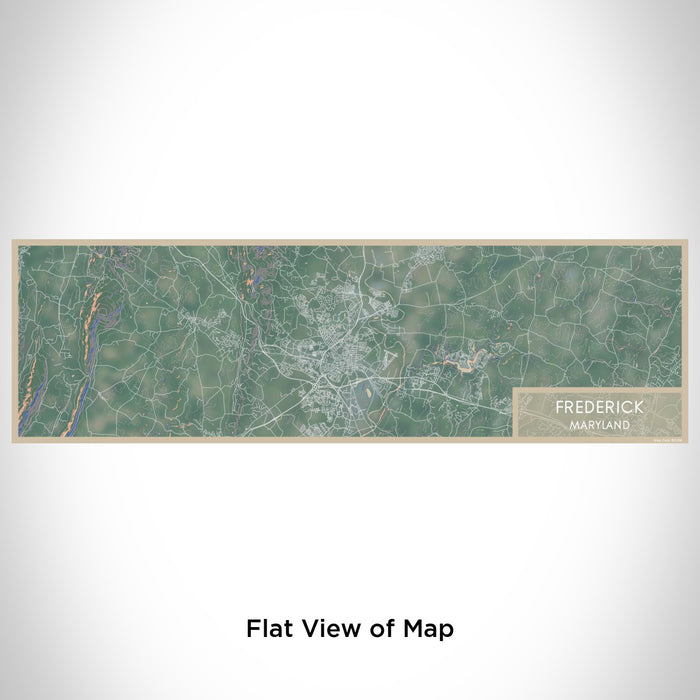 Flat View of Map Custom Frederick Maryland Map Enamel Mug in Afternoon