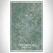 Frederick Maryland Map Print Portrait Orientation in Afternoon Style With Shaded Background