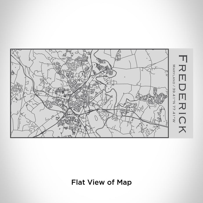 Rendered View of Frederick Maryland Map Engraving on 17oz Stainless Steel Insulated Cola Bottle