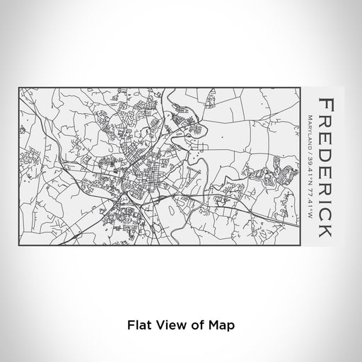 Rendered View of Frederick Maryland Map Engraving on 17oz Stainless Steel Insulated Cola Bottle in White