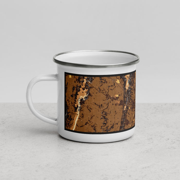 Left View Custom Frederick Maryland Map Enamel Mug in Ember