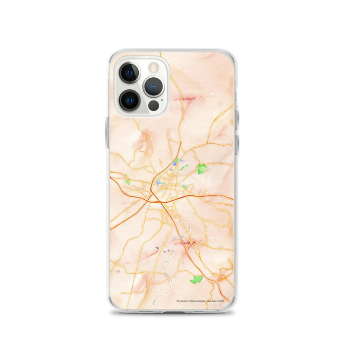 Custom Frederick Maryland Map iPhone 12 Pro Phone Case in Watercolor