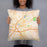 Person holding 18x18 Custom Frederick Maryland Map Throw Pillow in Watercolor