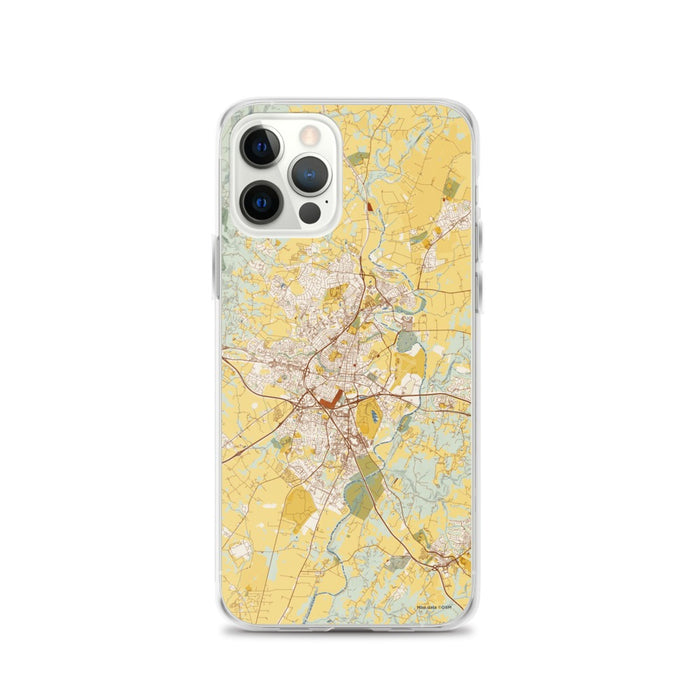 Custom Frederick Maryland Map iPhone 12 Pro Phone Case in Woodblock