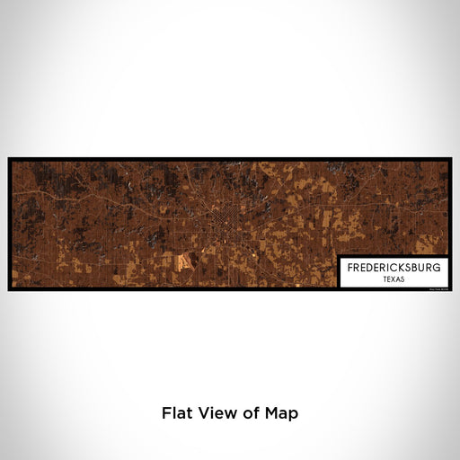 Flat View of Map Custom Fredericksburg Texas Map Enamel Mug in Ember