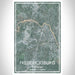 Fredericksburg Virginia Map Print Portrait Orientation in Afternoon Style With Shaded Background
