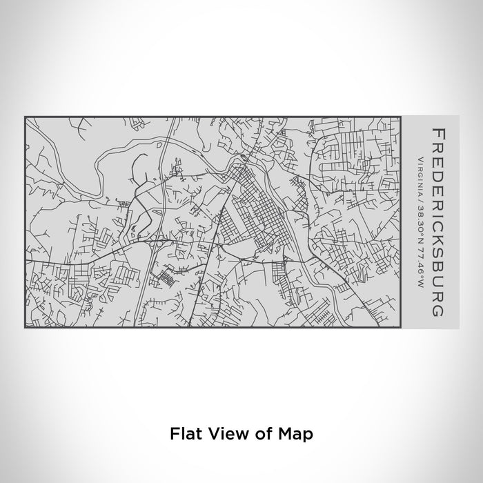 Rendered View of Fredericksburg Virginia Map Engraving on 17oz Stainless Steel Insulated Cola Bottle