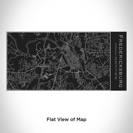 Rendered View of Fredericksburg Virginia Map Engraving on 17oz Stainless Steel Insulated Cola Bottle in Black
