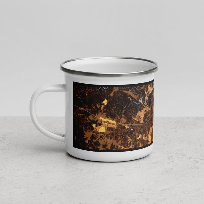 Left View Custom Fredericksburg Virginia Map Enamel Mug in Ember