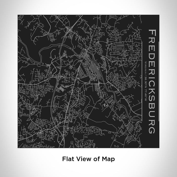 Rendered View of Fredericksburg Virginia Map Engraving on 17oz Stainless Steel Insulated Tumbler in Black