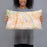 Person holding 20x12 Custom Fredericksburg Virginia Map Throw Pillow in Watercolor