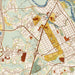 Fredericksburg Virginia Map Print in Woodblock Style Zoomed In Close Up Showing Details